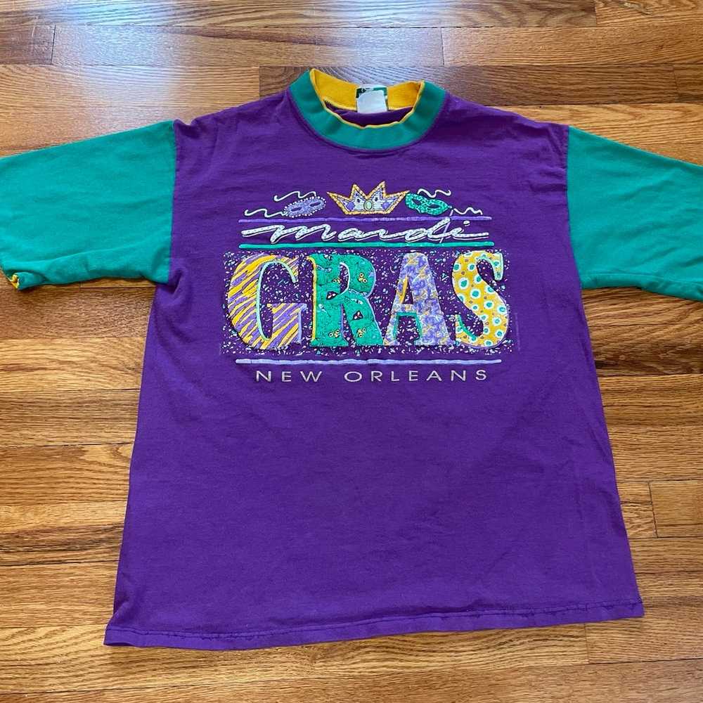 insane 90s Mardi Gras New Orleans vintage t-shirt… - image 1