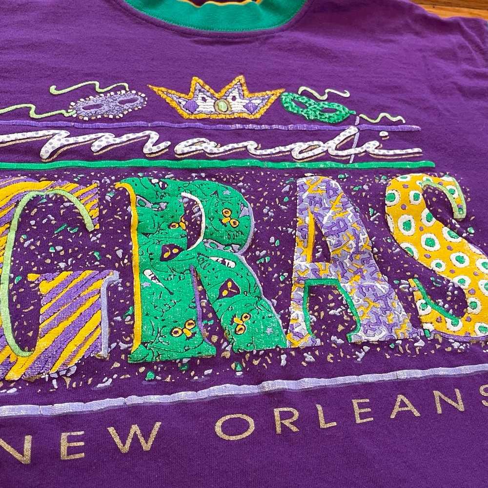 insane 90s Mardi Gras New Orleans vintage t-shirt… - image 2