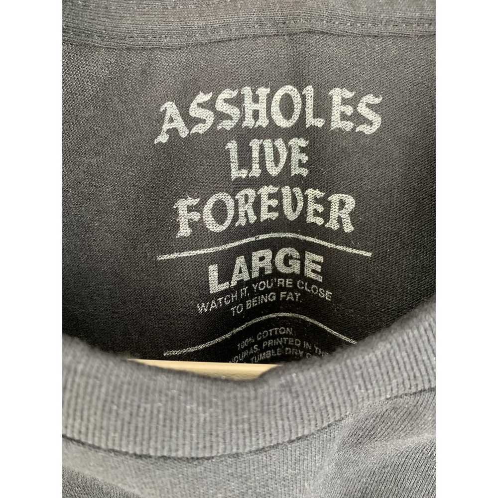 Assholes Live Forever Skull Rose Tee Shirt Unisex… - image 4