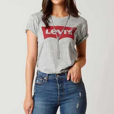 Levi’s-Classic Grey Brand Logo T-Shirt - image 1