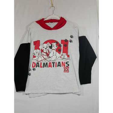 101 Dalmatians Vtg 90s Movie Promo Hooded Long Sl… - image 1