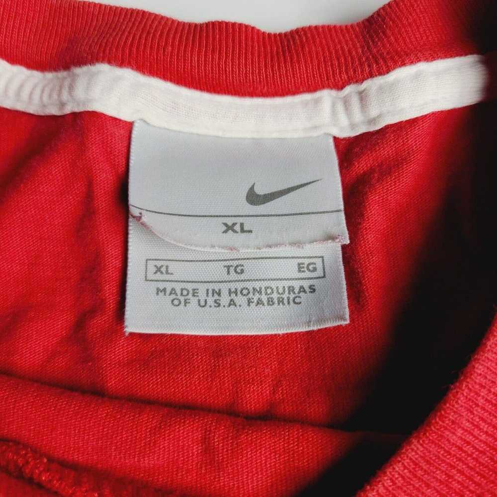 Vintage Nike Air Y2K Red Futbol Soccer T-Shirt Me… - image 4