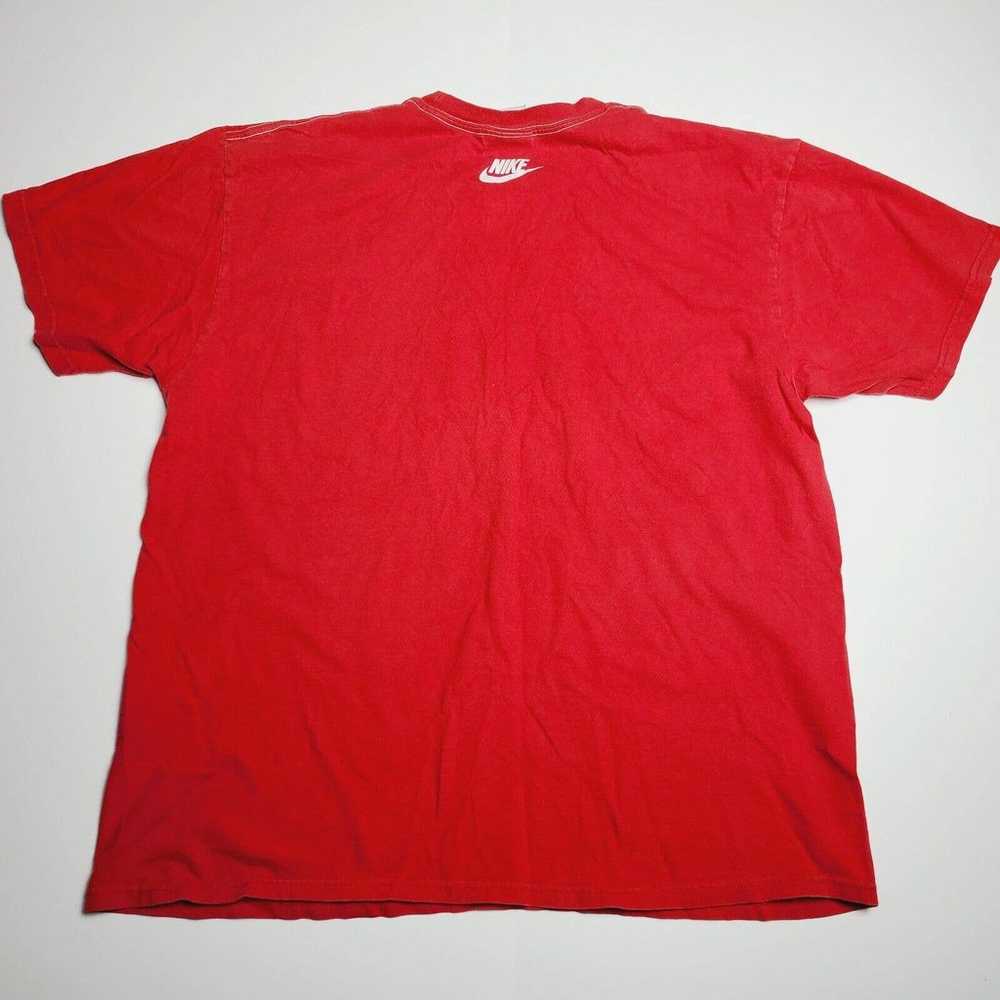 Vintage Nike Air Y2K Red Futbol Soccer T-Shirt Me… - image 7