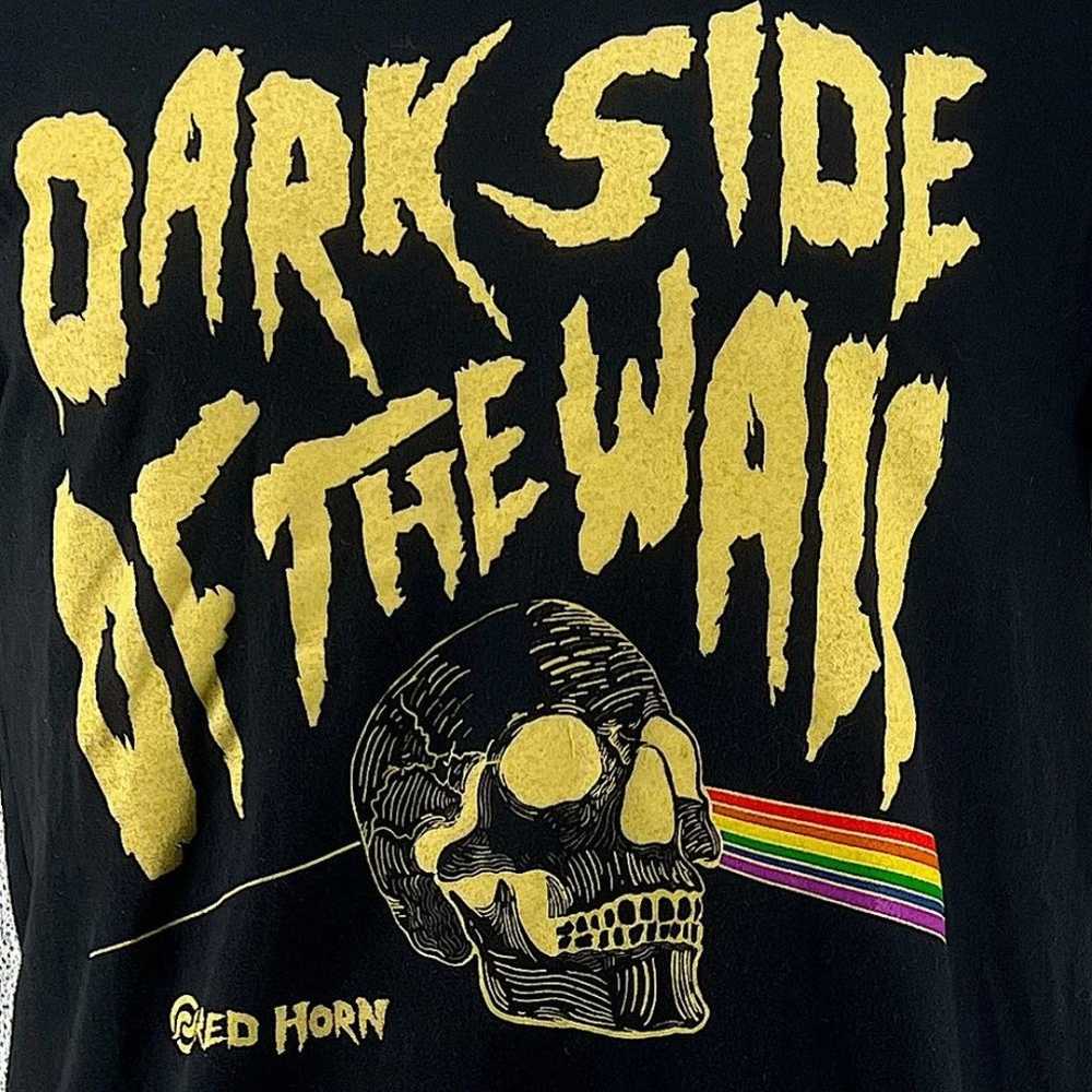 Dark side of the Wall Illustrated Skull and Rainb… - image 2