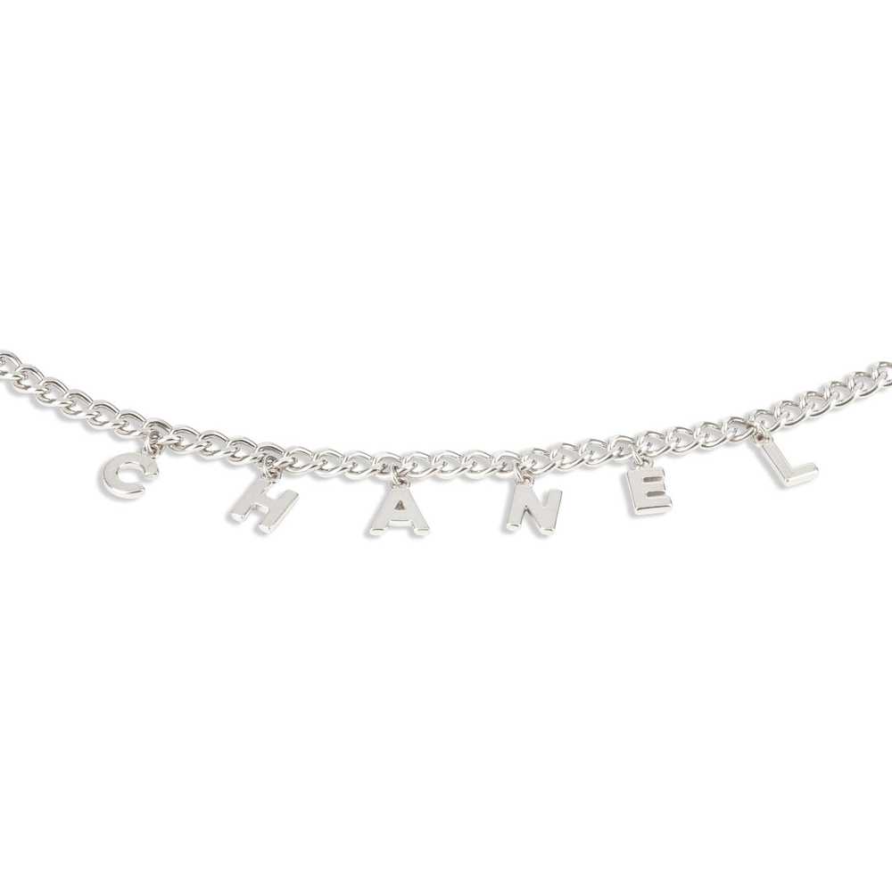 Chanel Logo Chain Belt Silver - image 1