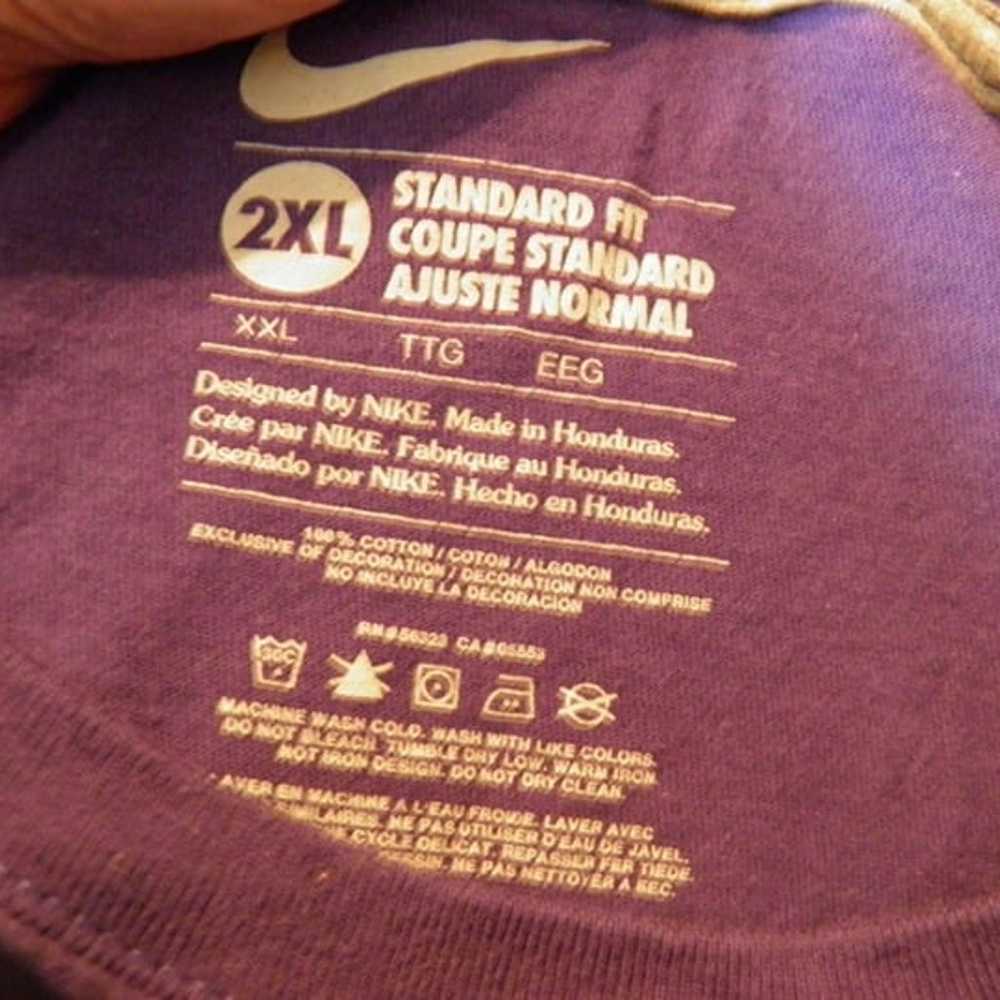 RARE-VTG Nike Air Max Penny logo shirt Purple/Sil… - image 5