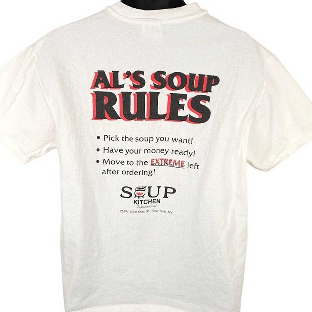 Vintage Soup Man T Shirt Mens Size Large White 90… - image 1