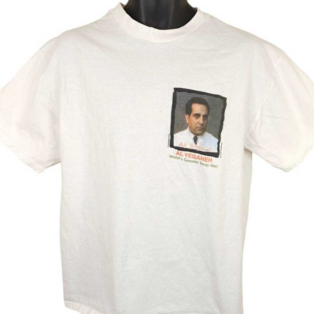 Vintage Soup Man T Shirt Mens Size Large White 90… - image 2