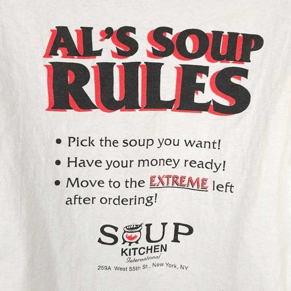 Vintage Soup Man T Shirt Mens Size Large White 90… - image 5