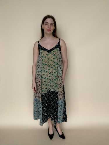 Michelle Kim patchwork silk dress