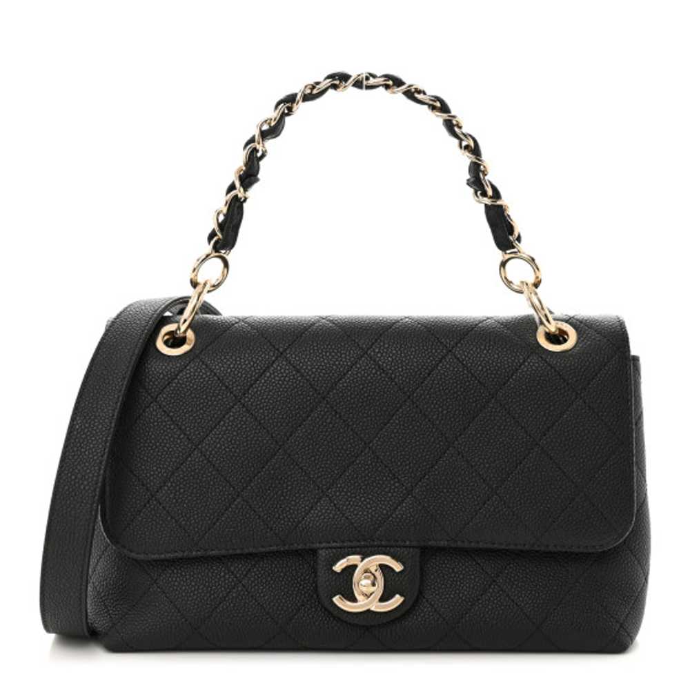 CHANEL Caviar Quilted City Walk Flap Black - image 1