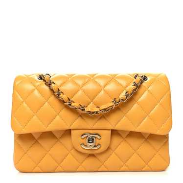 CHANEL Caviar Quilted Small Double Flap Yellow - image 1