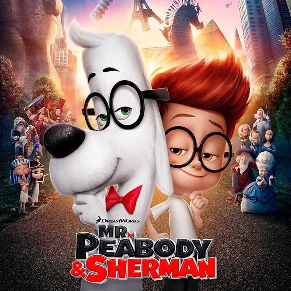 2014 Mr Peabody & Sherman Movie Cast/Crew Black T… - image 10