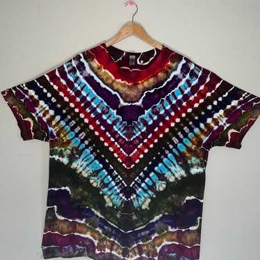 Handmade Tie Dye Ice Dye V Geode Shirt - image 1