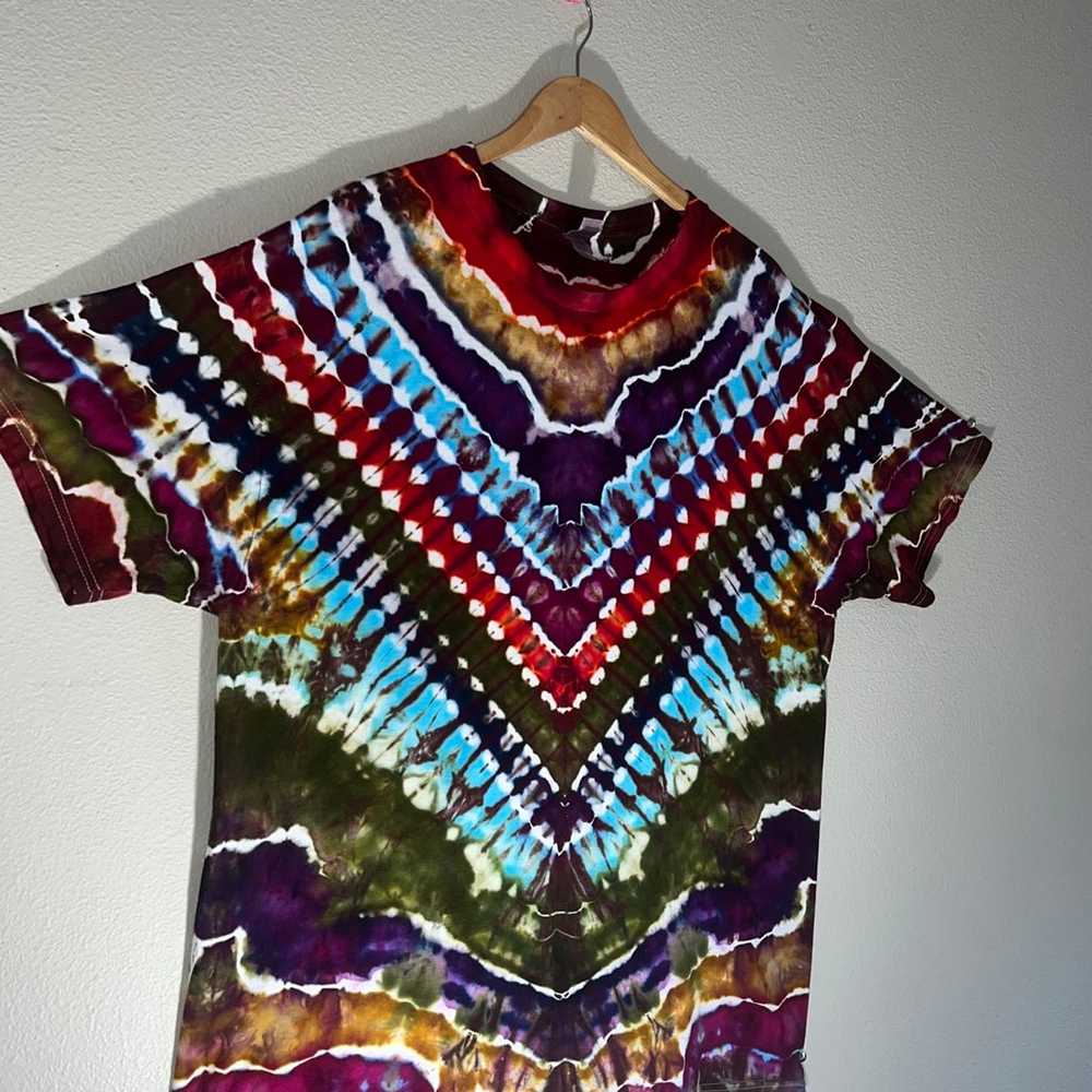 Handmade Tie Dye Ice Dye V Geode Shirt - image 3