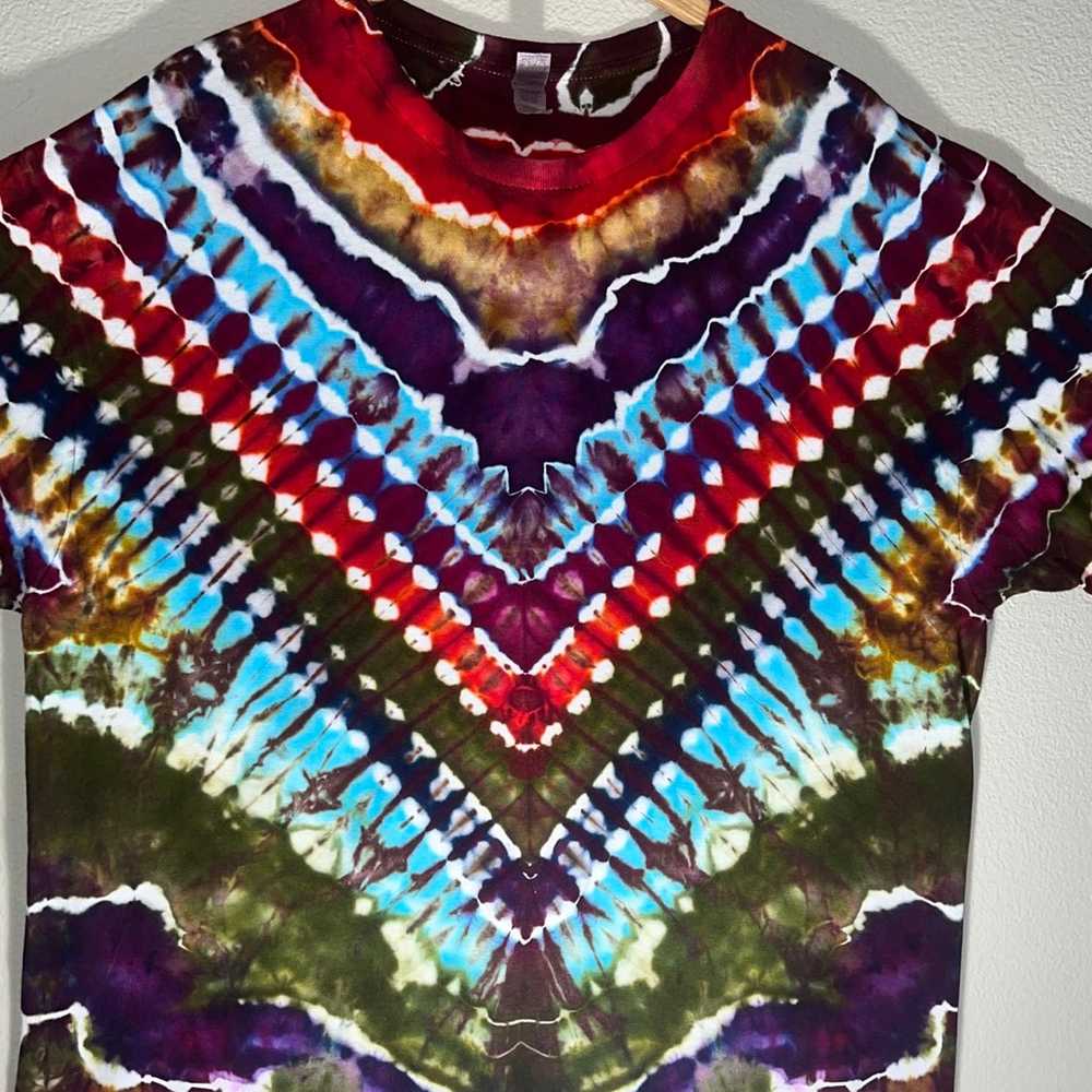 Handmade Tie Dye Ice Dye V Geode Shirt - image 4