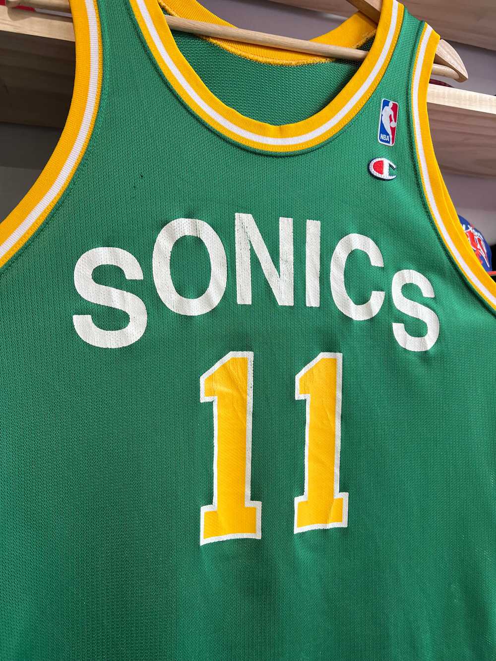 Vintage Early 90s Champion Seattle Sonics Detlef … - image 5