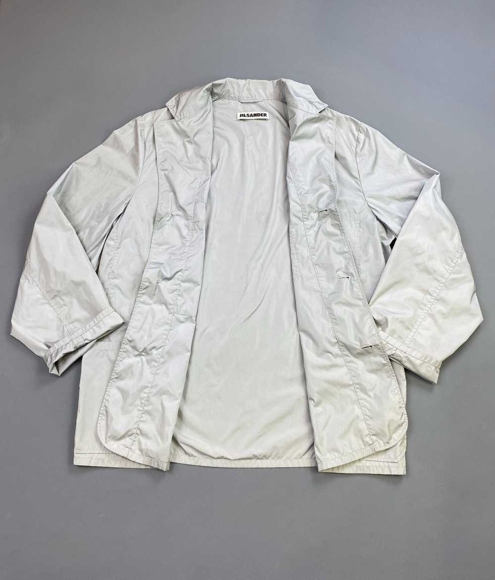 SILVER LIGHTWEIGHT NYLON BUTTONED WINDBREAKER JAC… - image 2