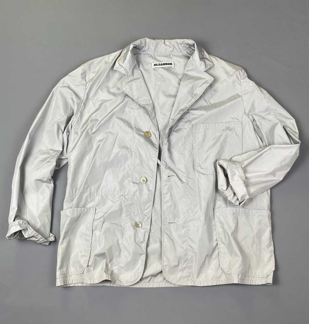 SILVER LIGHTWEIGHT NYLON BUTTONED WINDBREAKER JAC… - image 8