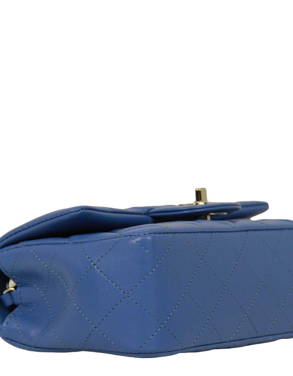 Chanel 2024 Blue Lambskin Rectangular Mini Flap - image 4