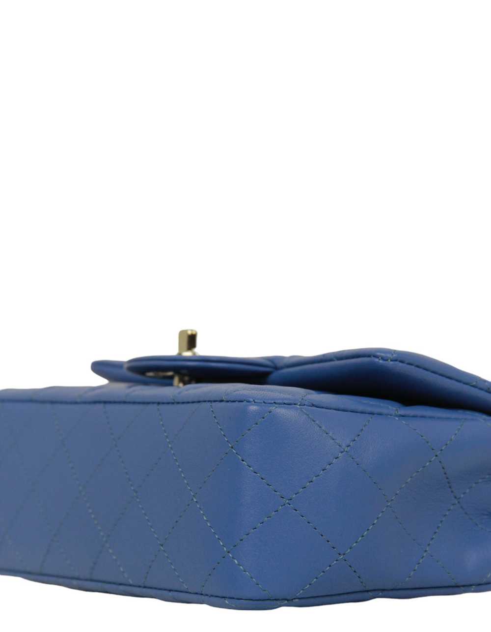 Chanel 2024 Blue Lambskin Rectangular Mini Flap - image 5