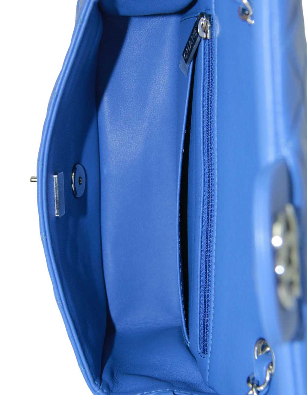 Chanel 2024 Blue Lambskin Rectangular Mini Flap - image 6