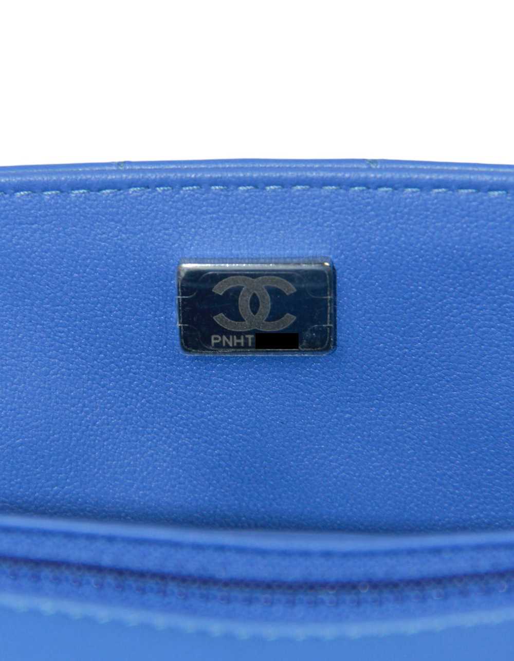 Chanel 2024 Blue Lambskin Rectangular Mini Flap - image 8