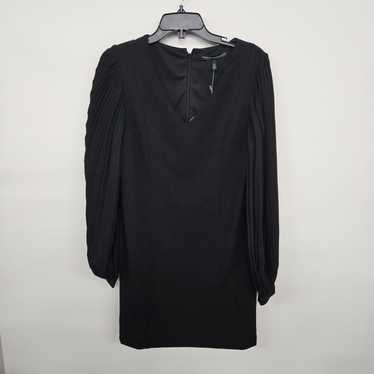 Black Long Sleeve V Neck Dress - image 1