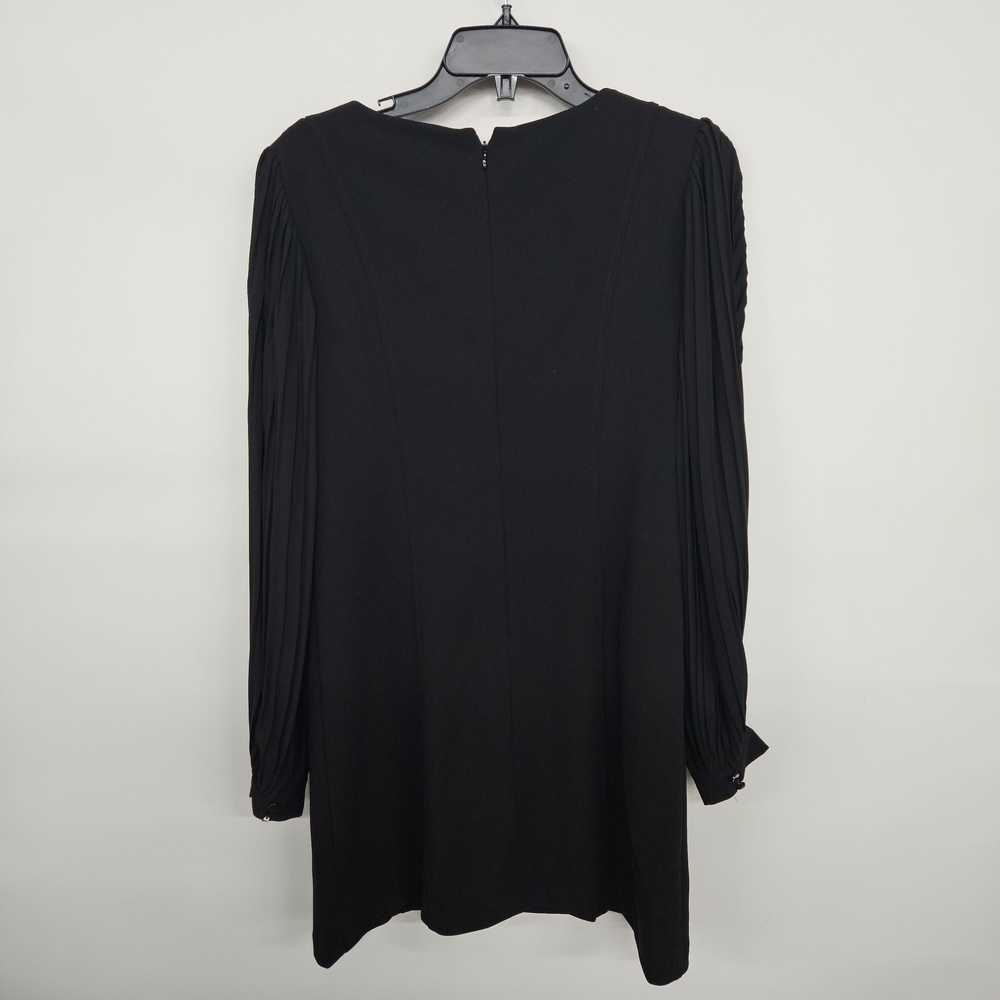 Black Long Sleeve V Neck Dress - image 2