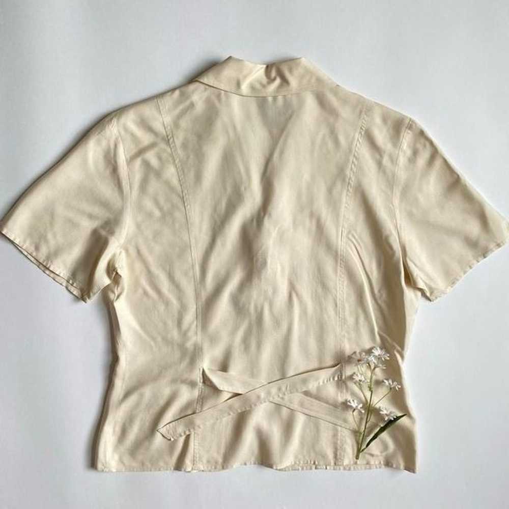 Vintage beige silk blouse - image 2