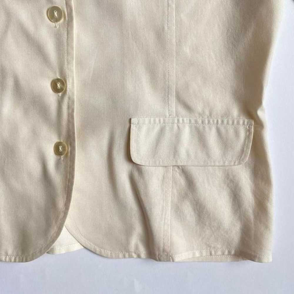 Vintage beige silk blouse - image 4