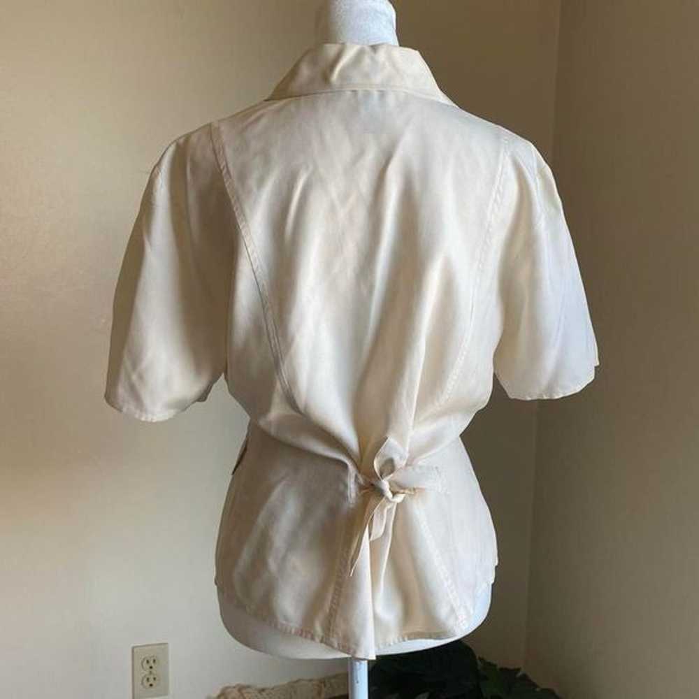 Vintage beige silk blouse - image 7