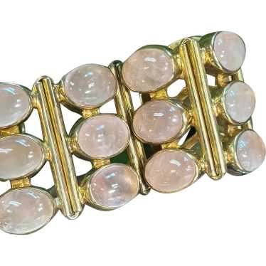 Rose quartz Cabochon Bracelet