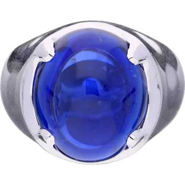 Rare 29.51 Carat No Heat Ceylon Blue Sapphire Cabo