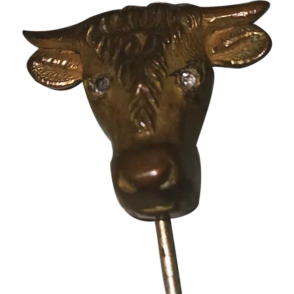 Collectible Bull Steer Cow Novelty Stickpin - image 1