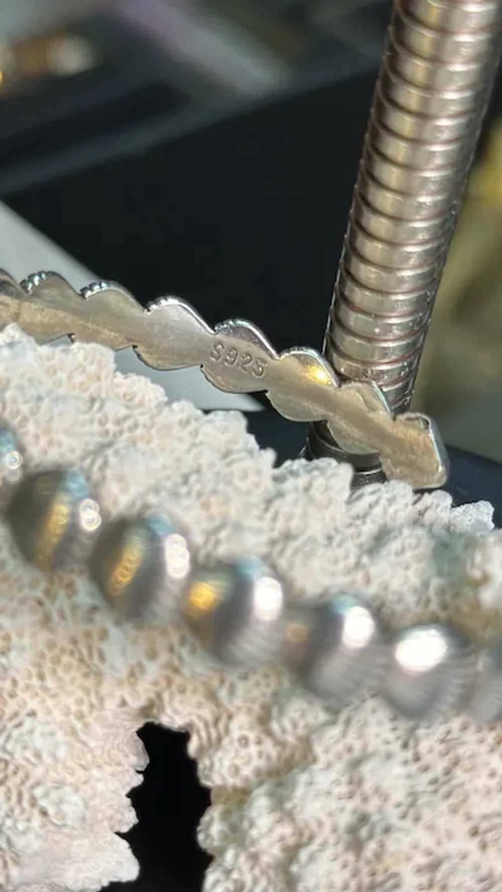 Sterling ‘shell’ cuff bracelet - image 2