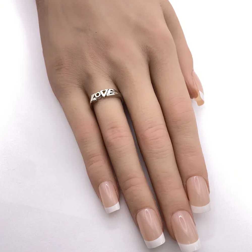 LOVE Ring 10K White Gold - image 2