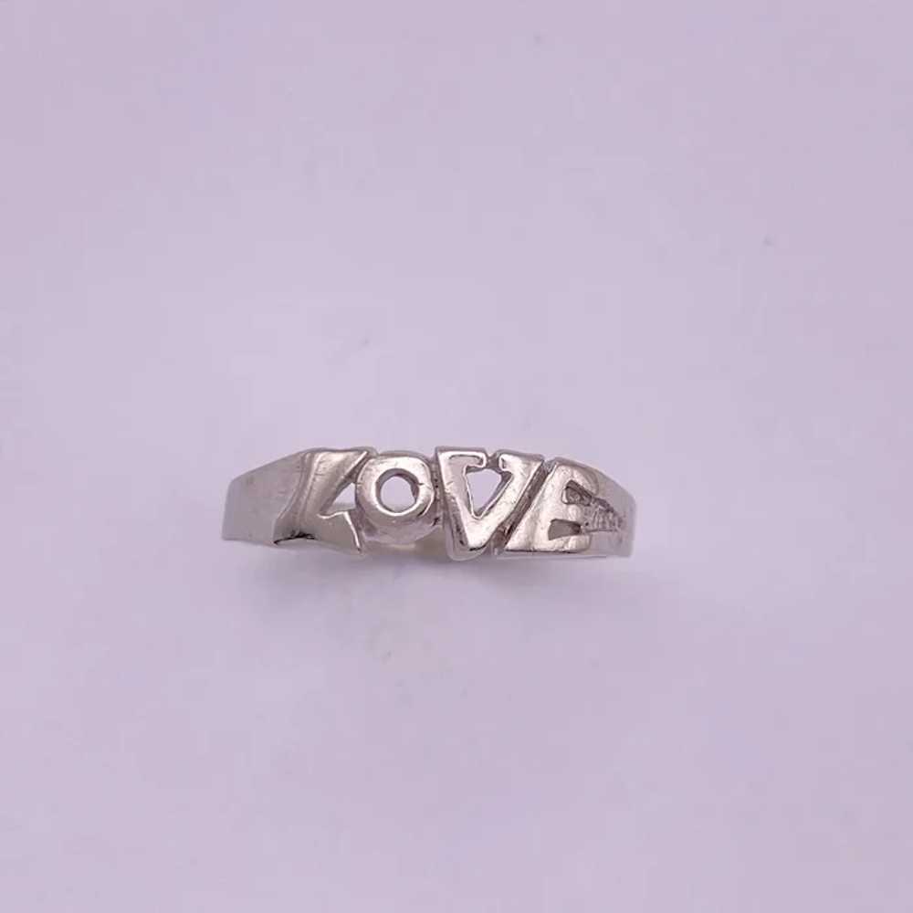 LOVE Ring 10K White Gold - image 3