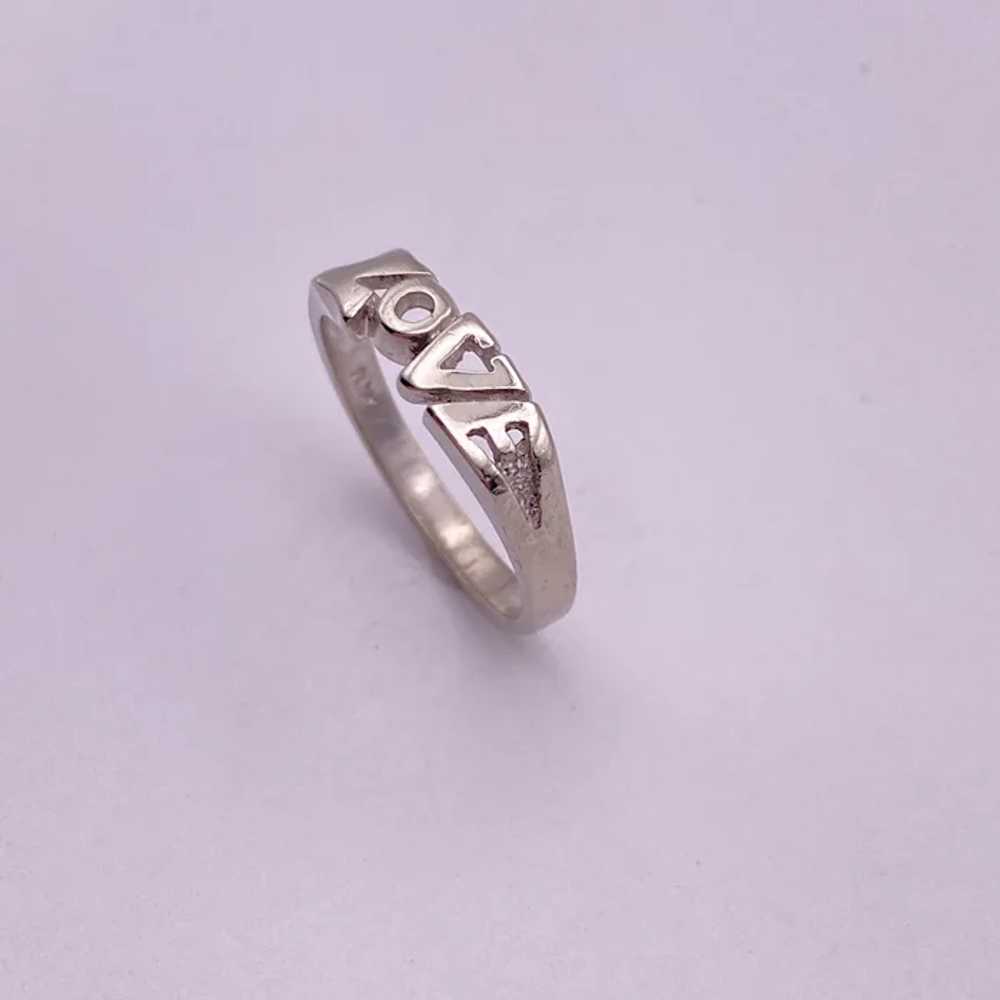 LOVE Ring 10K White Gold - image 4