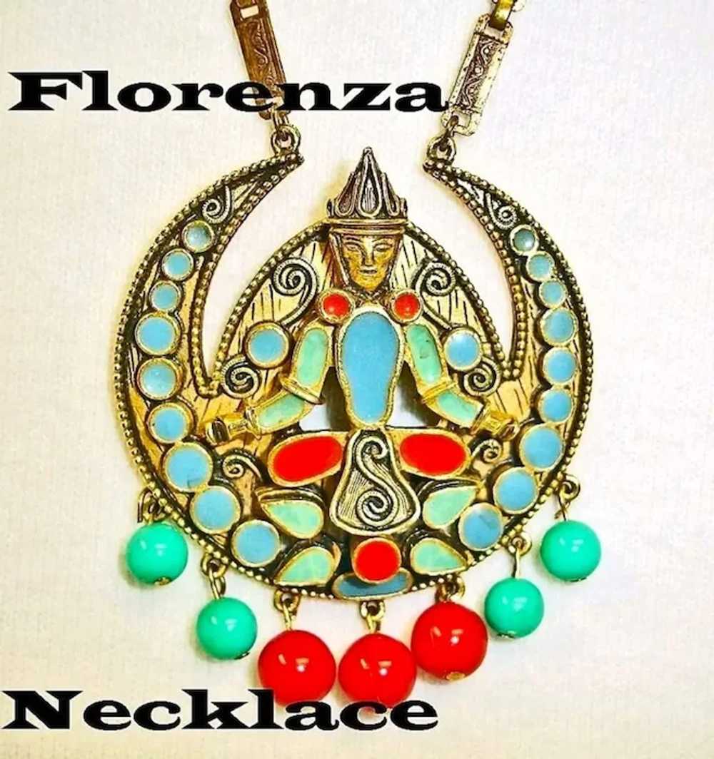 FLORENZA Etruscan Revival Necklace - Vintage Egyp… - image 4