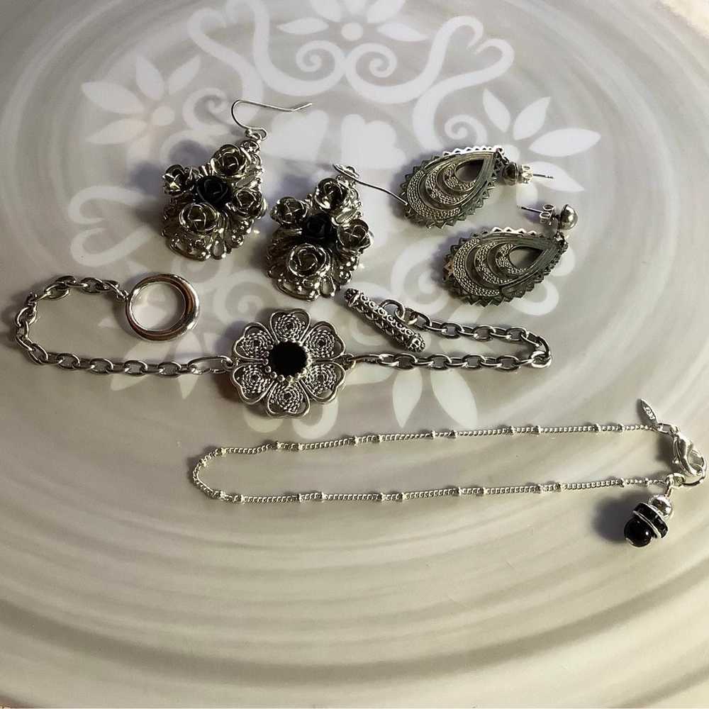 Vintage to Modern Silver Jewelry Lot - image 5