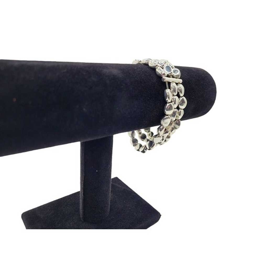 vintage 3 strand stretch bracelet featuring beaut… - image 3