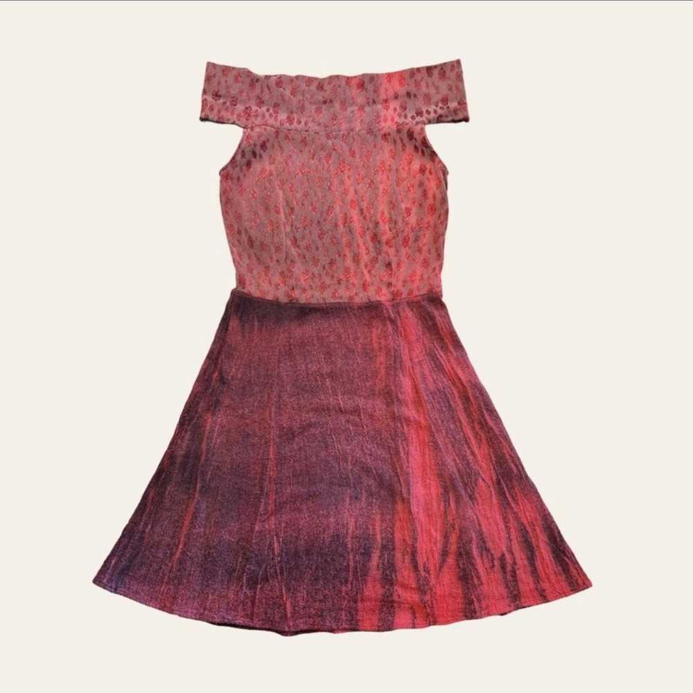 Women's Burgundy and Red Dress - image 2