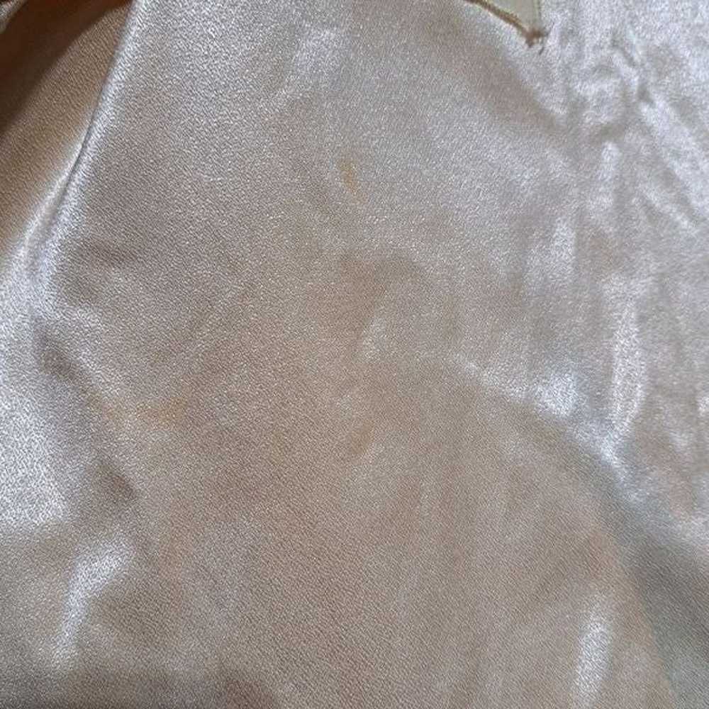 Loralie Lace Trim Chiffon Satin Dress Size 6 Yell… - image 6