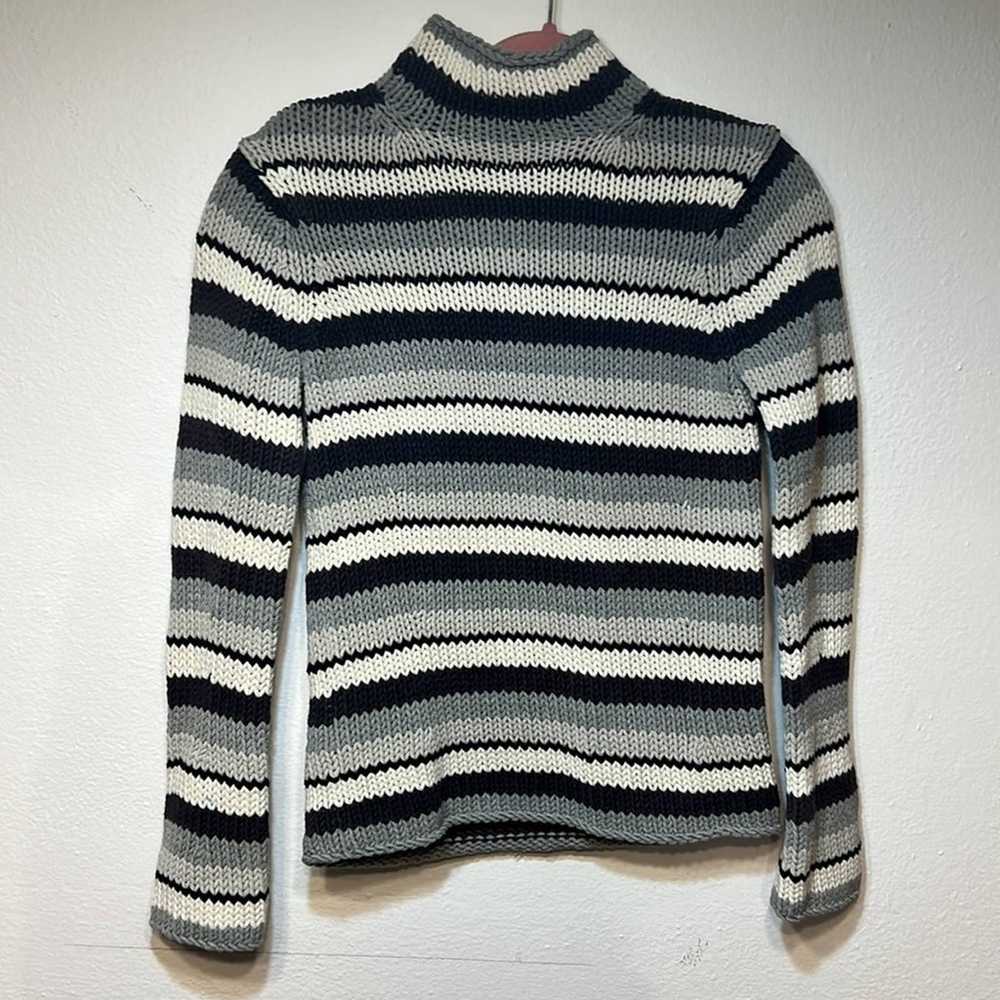 GAP Y2K vintage stripped knit sweater size medium - image 2