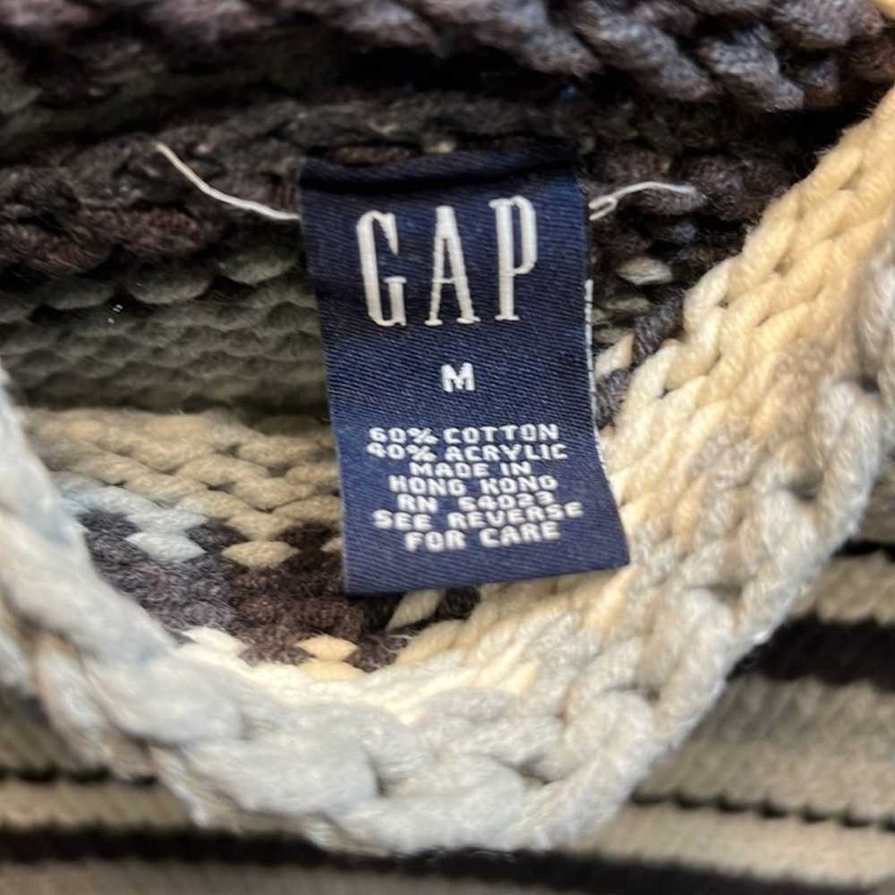 GAP Y2K vintage stripped knit sweater size medium - image 3