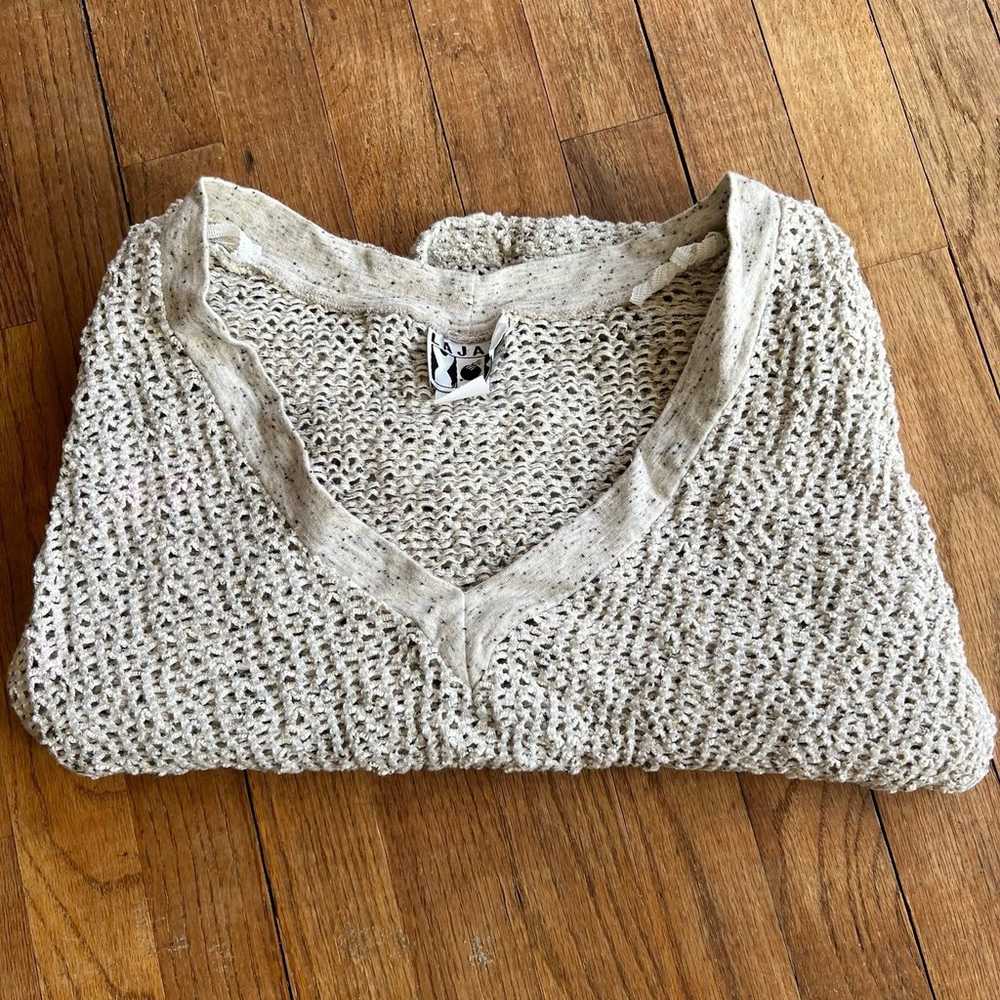 vintage ‘made in usa’ crochet knit sweater - image 2