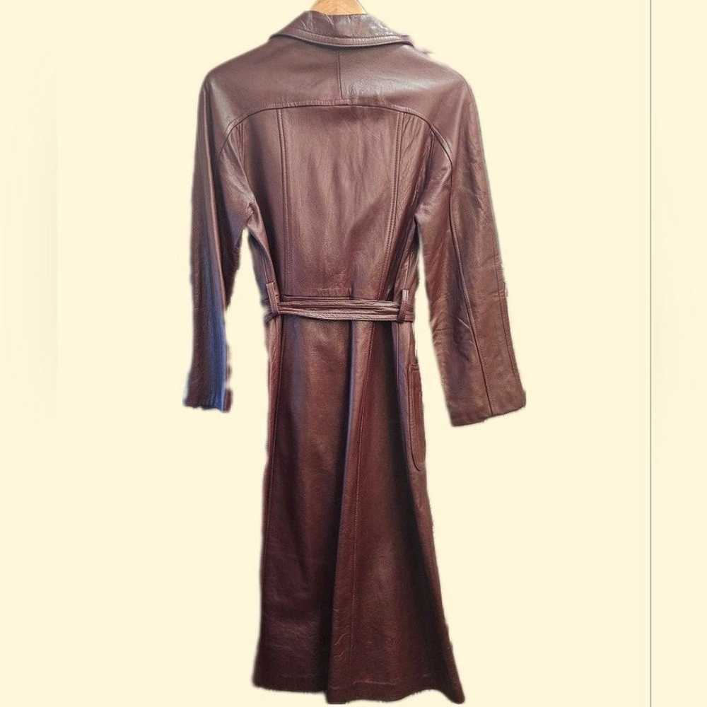 Vintage 70's Leather Trench Coat - image 5