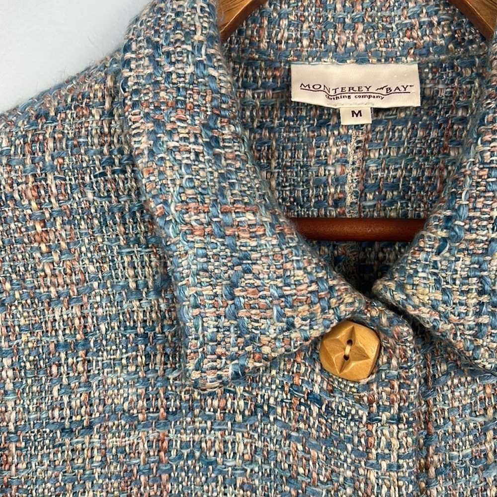 Vintage Monterey Bay tweed button front blazer si… - image 2