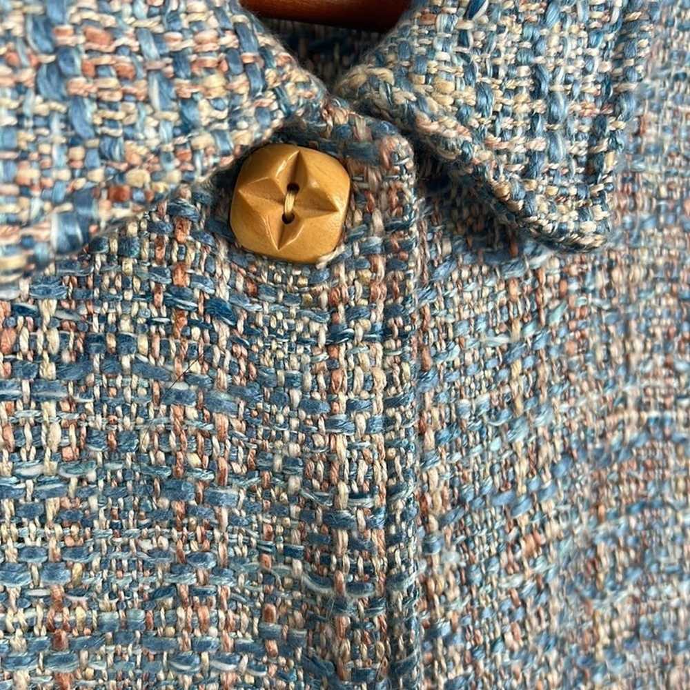 Vintage Monterey Bay tweed button front blazer si… - image 4